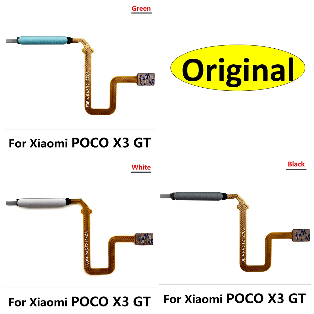 

10PCS Lots New Home Button FingerPrint Touch ID Sensor Flex Cable Ribbon For Xiaomi Poco X3 GT Replacement Parts