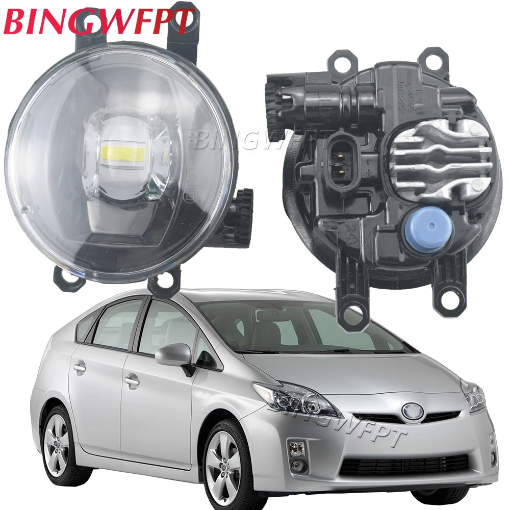 For Toyota Prius ZVW30 XW30 2009 2010 2011 LED Fog Light Car Front Bumper Fog Lamp Replacement Fog Lights LED Lens Headlight Fog