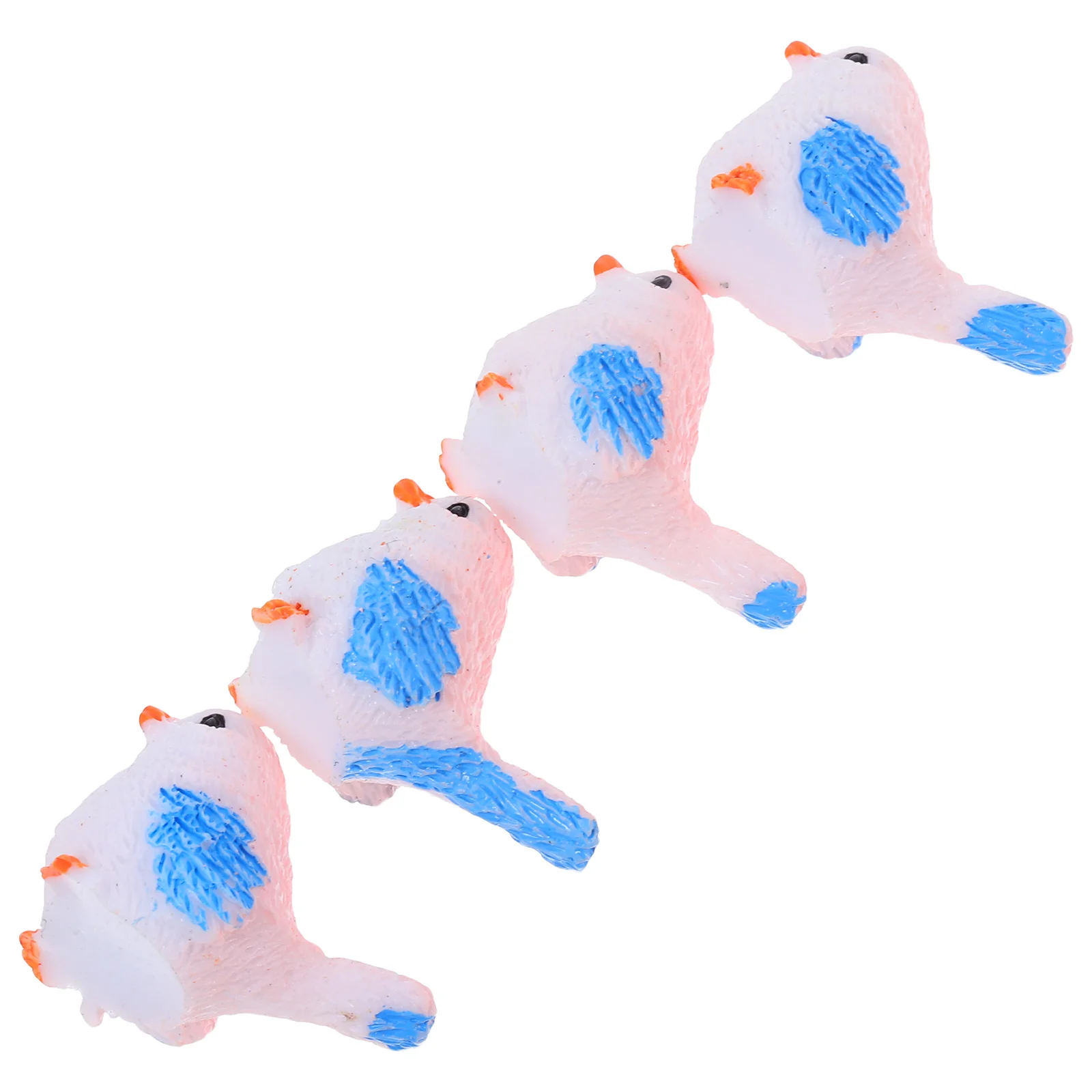 

4pcs Miniature Bird Figurines Realistic Resin Micro Landscape Garden Decor For Moss Terrarium Indoor Outdoor Miniature Garden