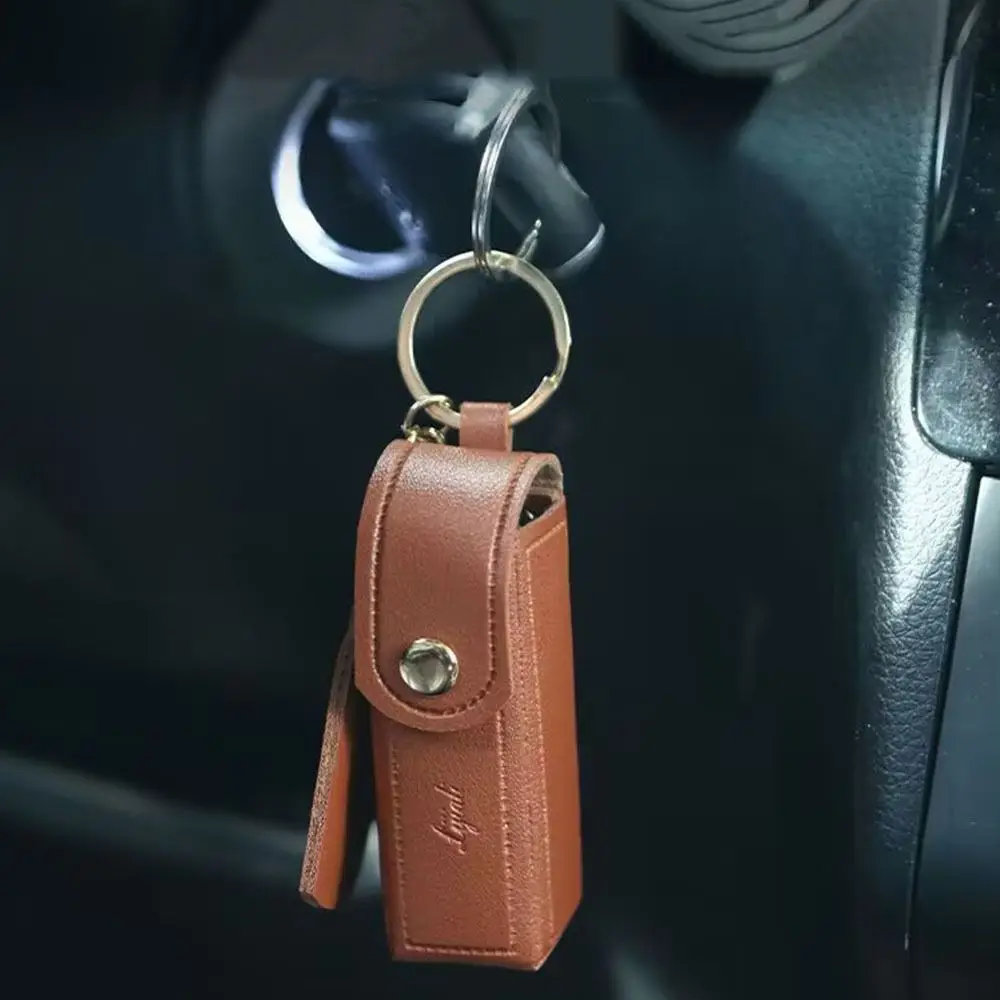 Дорожный брелок для губной помады, мини-сумка для блеска для губ из искусственной кожи, многофункциональный с зеркалом, органайзер из искусственной кожи для девочек