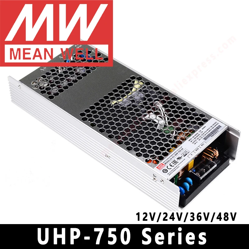 Original Mean Well UHP-750-12/24/36/48 meanwell UHP-750 Series 750W Fanless design Slim Type with PFC Switching Power Supply