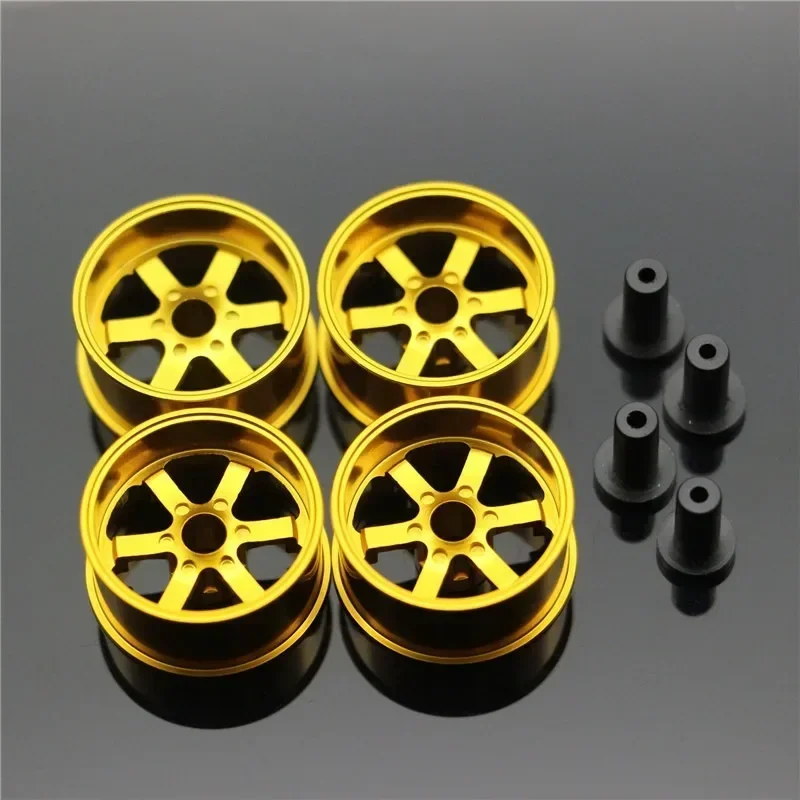 Middle Diameter Lightweight Wheels Self-made Parts For Tamiya MINI 4WD Colored Wheel w/Aluminum Disc L005 1Set /lot