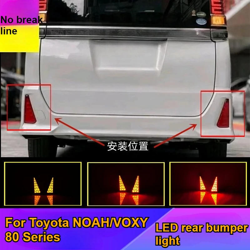 

For Toyota NOAH/VOXY 80 Series LED Tail Lights Starry Sky Style Running Brake Flow Rear Bumper Light Accessories
