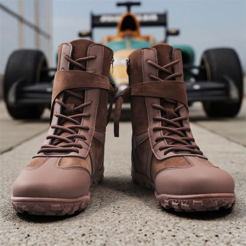 

2025 Fall Winter New Brown Fashion Boots Versatile Platform Heightened Vintage Trouser Heel Boots Men Women Кроссовки Мужские