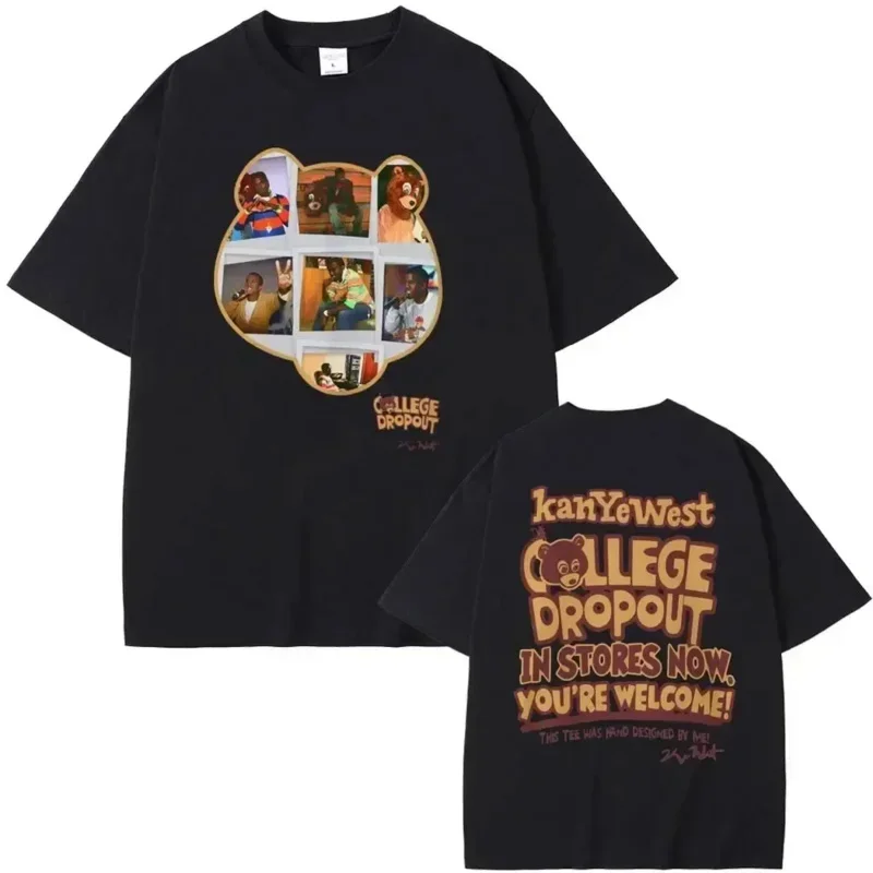 

WomenCottonT-shirtBestFamousTheCollegeDropoutTeeWomenPrintTShirtShortSleeveSummerOversizedTops