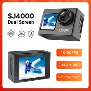 SJCAM SJ4000 Layar Ganda 4K Kamera Aksi 30M Tahan Air Anti Goyang HD Kamera Aksi Video Olahraga Helm Sepeda Motor 10 wifi sj4000 penjualan terbaik - №