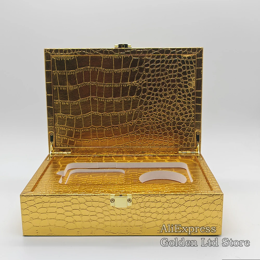 Luxury Crocodile Leather Universal Wooden Box, Gold, iPhone, 15Pro Max, 14Pro, 13Pro, 12Pro