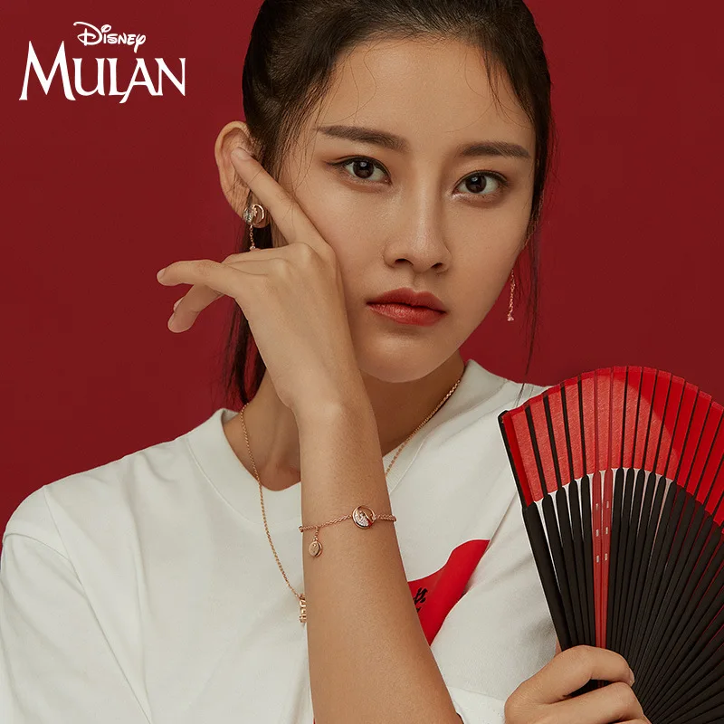 

Оригинальные наручные часы Disney Mulan, красные, корейский простой стиль, женские, с геометрическим кристаллическим браслетом в стиле Мори, с бриллиантами, в стиле Disney Diamond Hollow для девушек