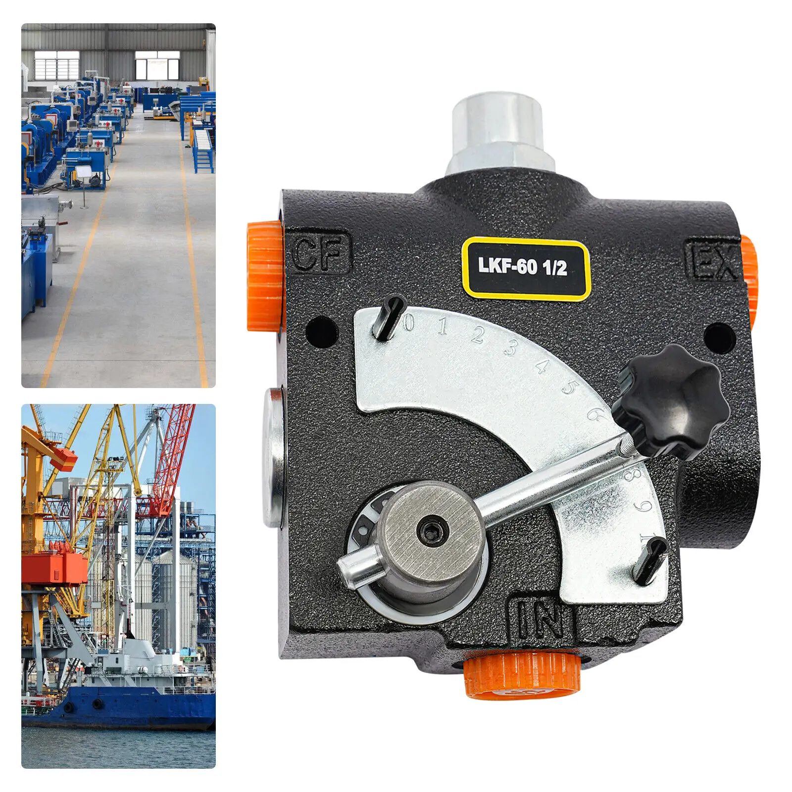 

0-16GPM 1/2" NPT Hydraulic Adjustable Variable Flow Control Valve Directional Control Valve 3000PSI