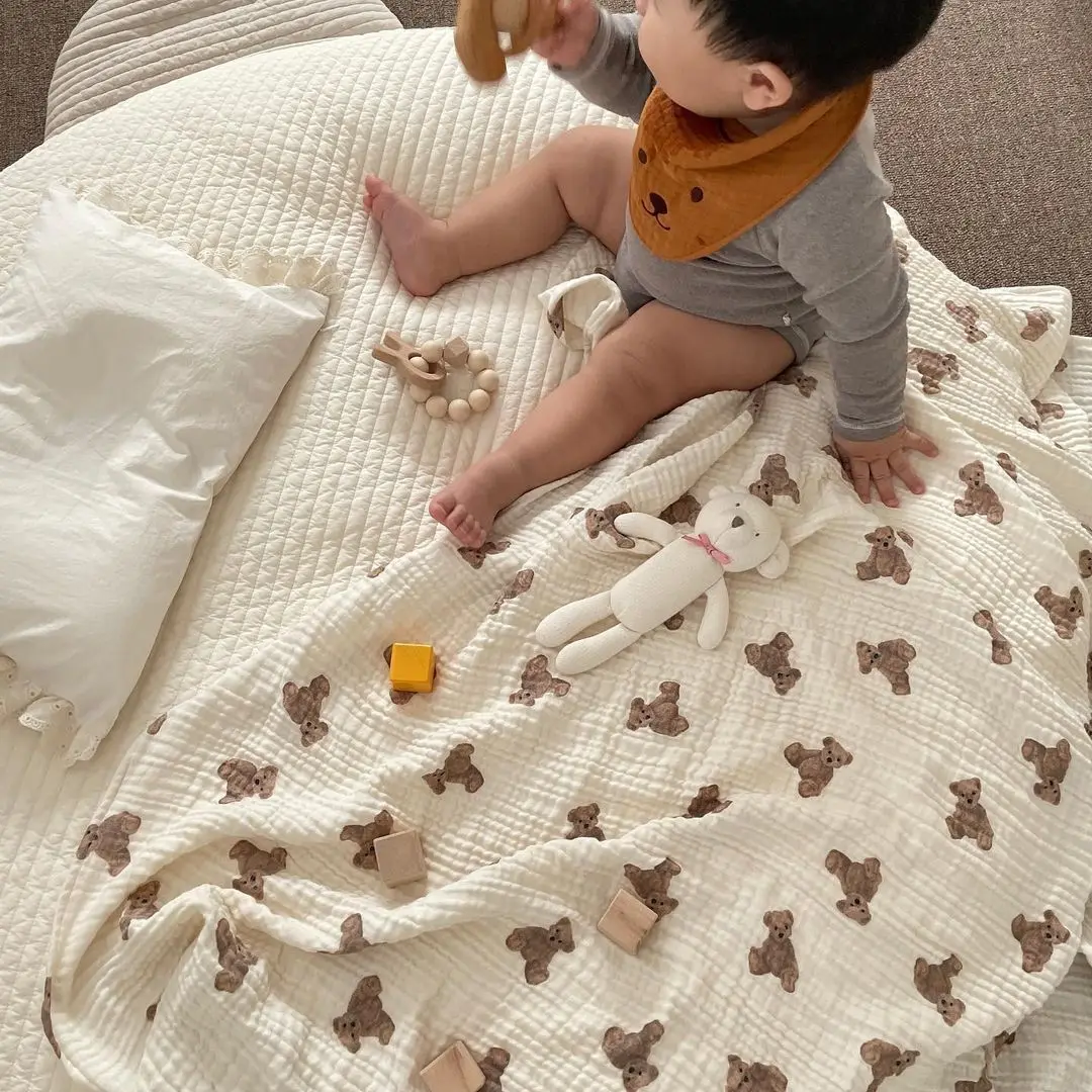 Baby Comfort Blanket Air Conditioning Blanket for Summer Newborns Kindergarten Nap Blanket for Boys and Girls Thin Style