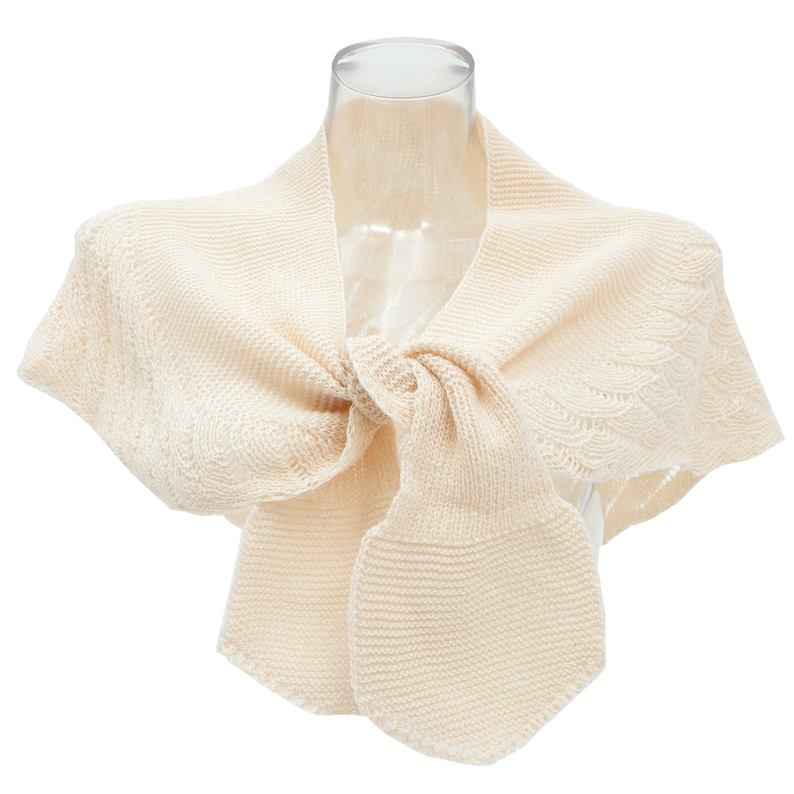 

Small Shawl Scarf Custom Lady Knitting Dress Collocation Fish Pattern Hand-knit Wrap