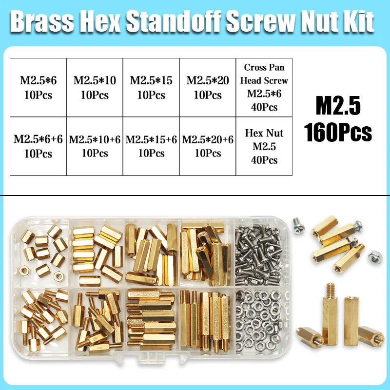 390p Sechskant Messing Männlich Weiblich Abstandshalter Schraube Mutter Bord Rack Stud Sechskant Gewinde Säule PCB Säule Motherboard Abstandshalter Bolzen – Detail 15