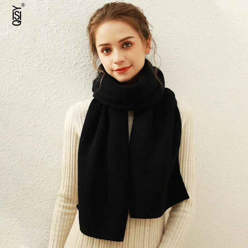 

A New Solid-color Versatile Knitted Autumn and Winter Scarf in Korean Style