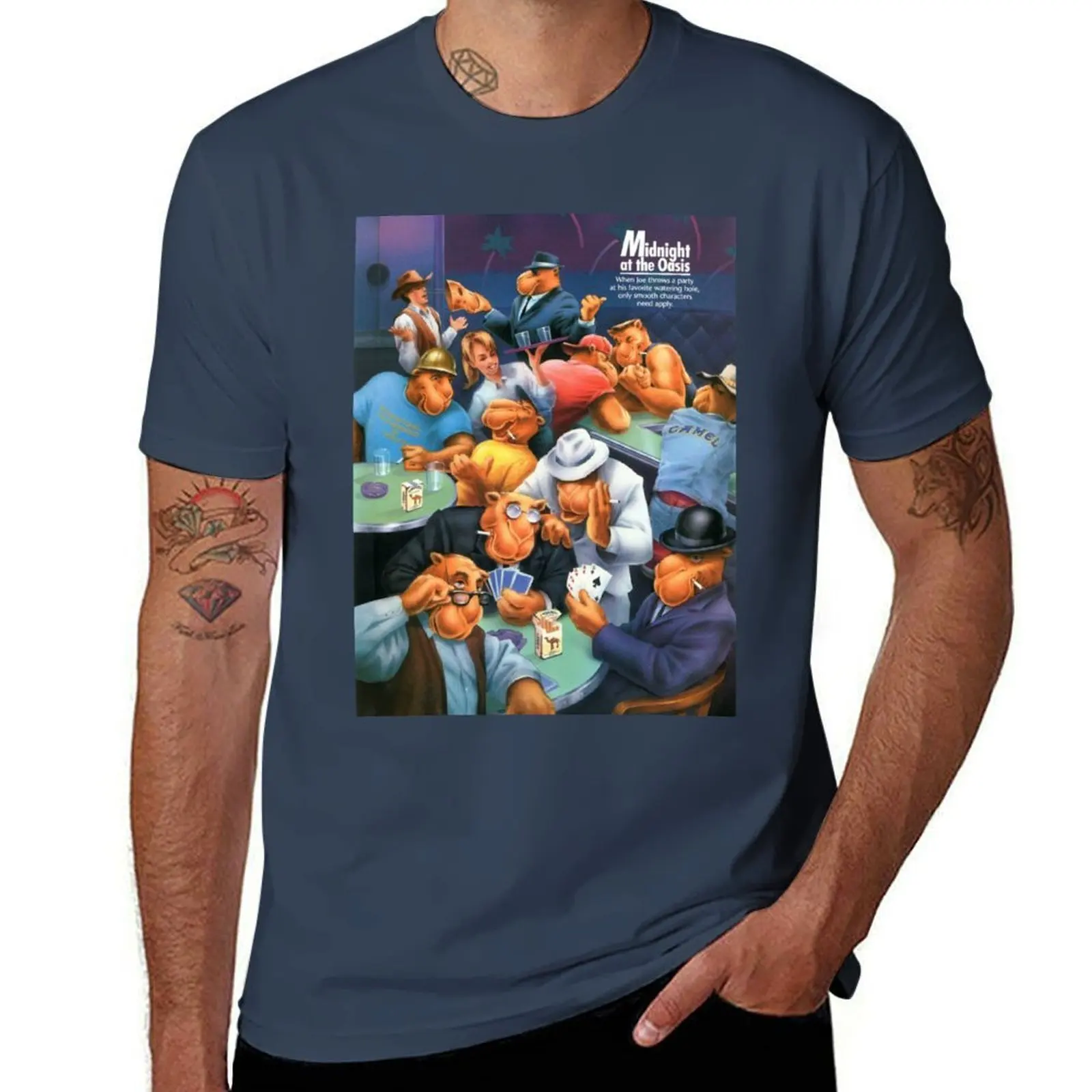 

Vintage Joe Camel Ad T-Shirt Work Utility Casual Tee Shirt