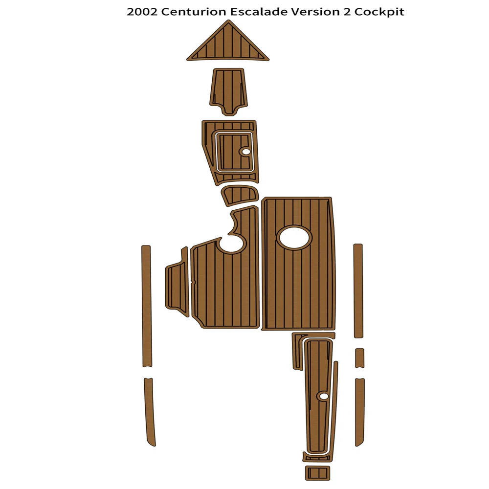 

2002 Centurion Escalade Version 2 Cockpit Pad Boat EVA Foam Teak Deck Floor Mat