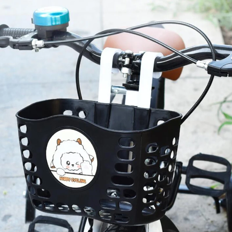 1 Set Bike Front Carrier Children Bicycle Storage Scooter Front Basket Scooter Handlebar Basket Toys Front Basket Sticker