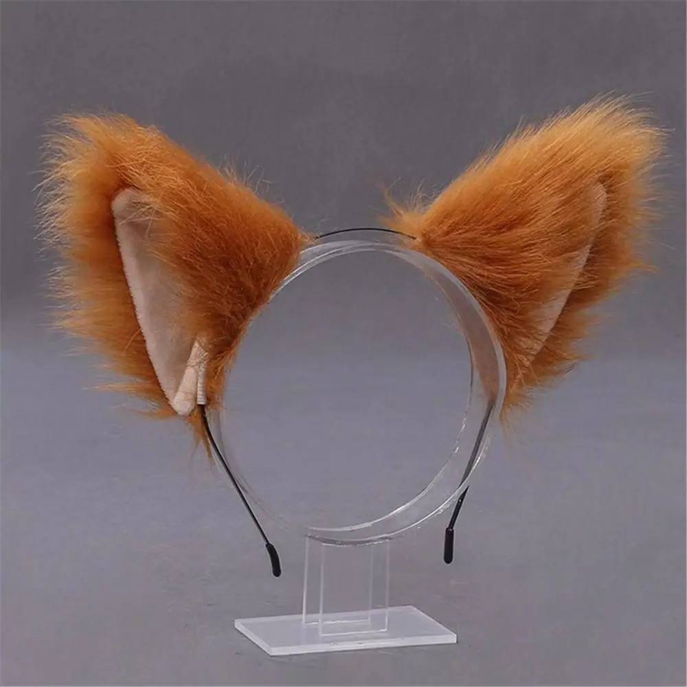 Fashion Furry Animal Ear Hair Hoops Plush Cat Ear Headbands Anime Fox Headwear Party Headbands Ear Hair Bands