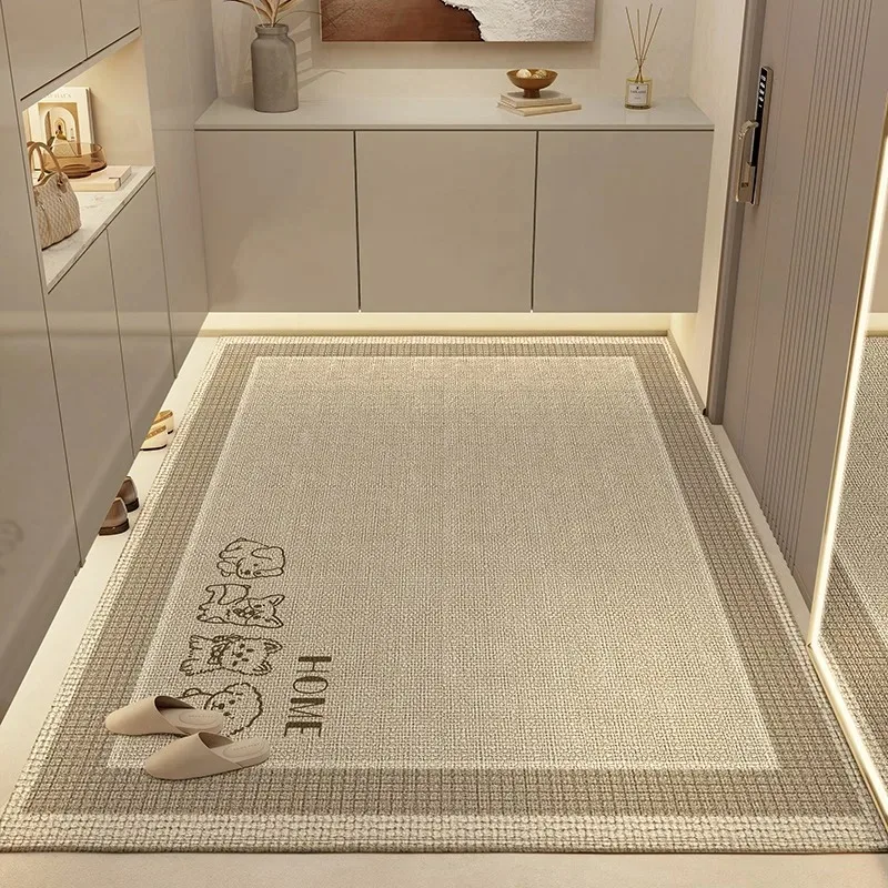Entrance Door Mat Comfortable Loop-pile Tpr Carpet Non-slip Wear-resistant Floor Mats Minimalist Solid-Color Rug Home Decor Rugs
