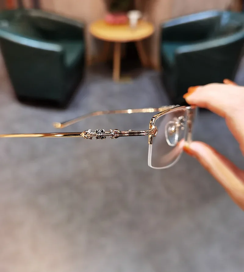 Halbrandlose Business-Myopiebrille für Herren, 0–6,0 Dioptrien | Photochrome, multifunktionale Anti-Blaulicht-Brille für das Büro – Detail 5