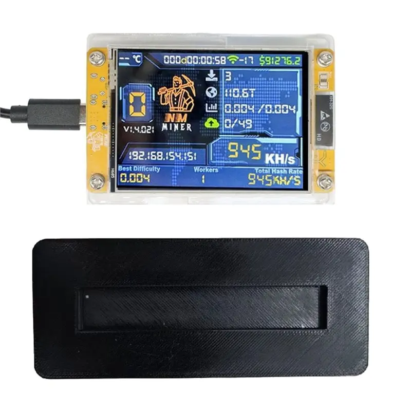 M67K-Upgraded 950KH/S Harshrate Bitcoin Crypto Solo Miner Nerdminer 2.8 بوصة شاشة ذكية مع قوس Nmminer