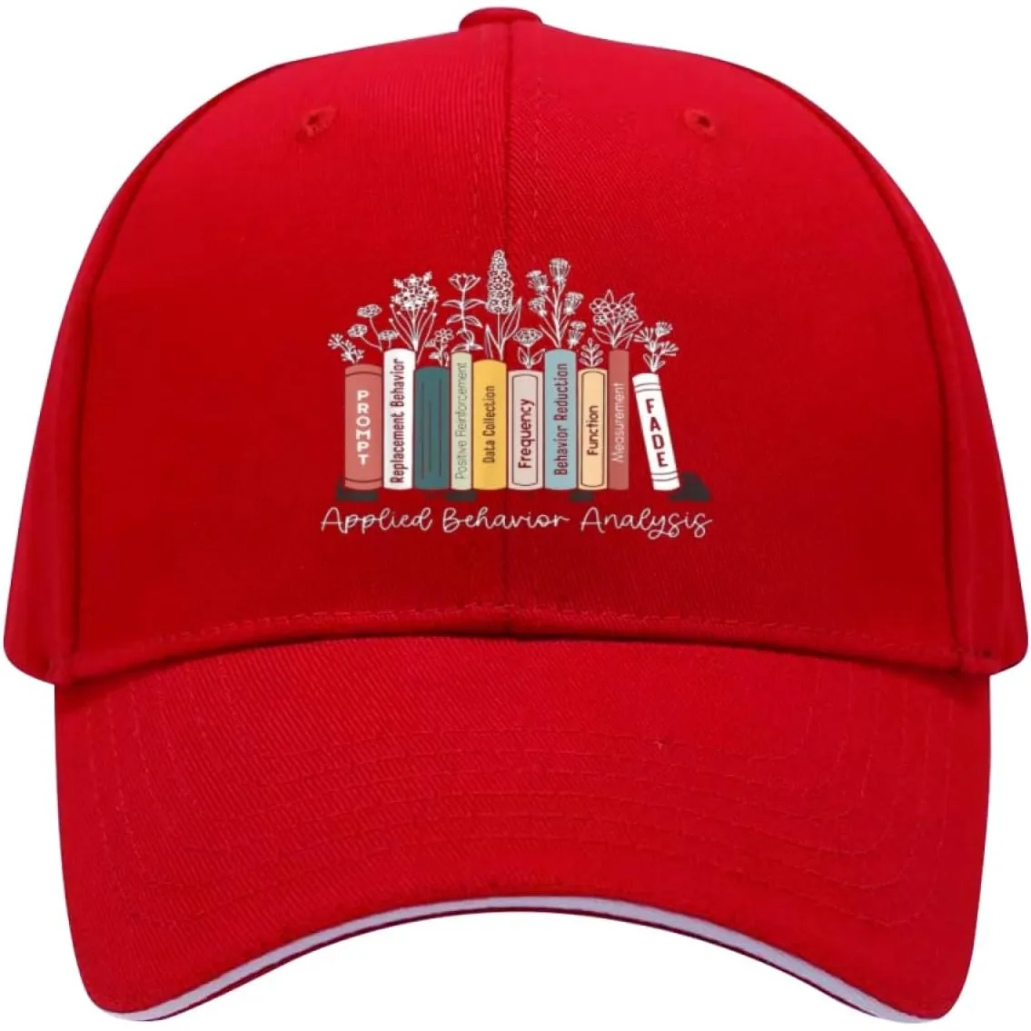ABA Therapy Floral Blue Wildflower RBT Behavior Therapist for Men Women Baseball Cap Funny Gifts Trucker Hat