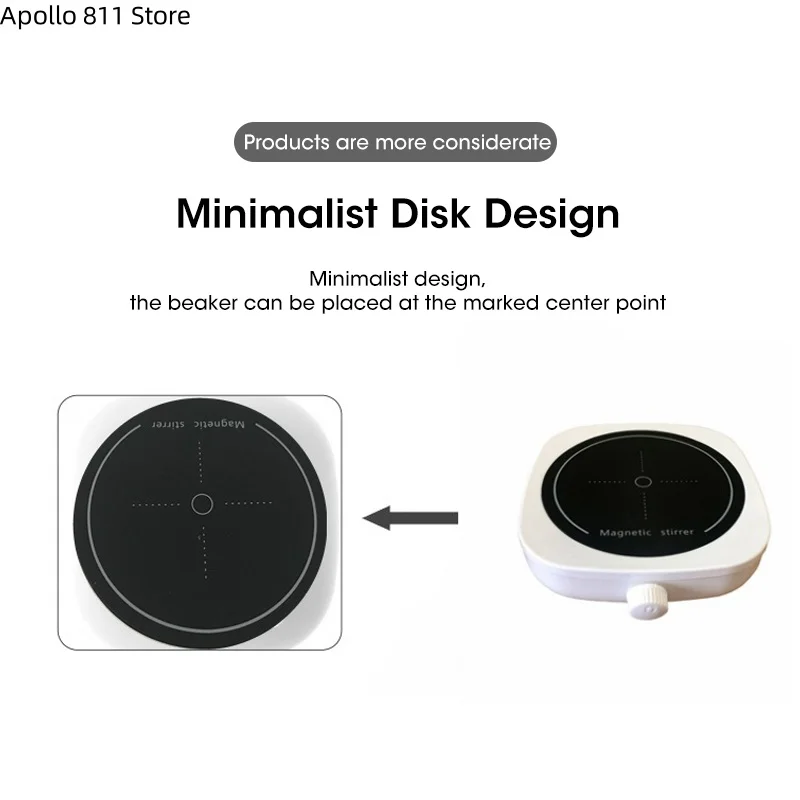 Magnetic Stirrer Kitchen Liquid Mixing Mini Laboratory Stirrer Portable Mixing Stick Mixing Board 1L 4000 RPM For Laboratories