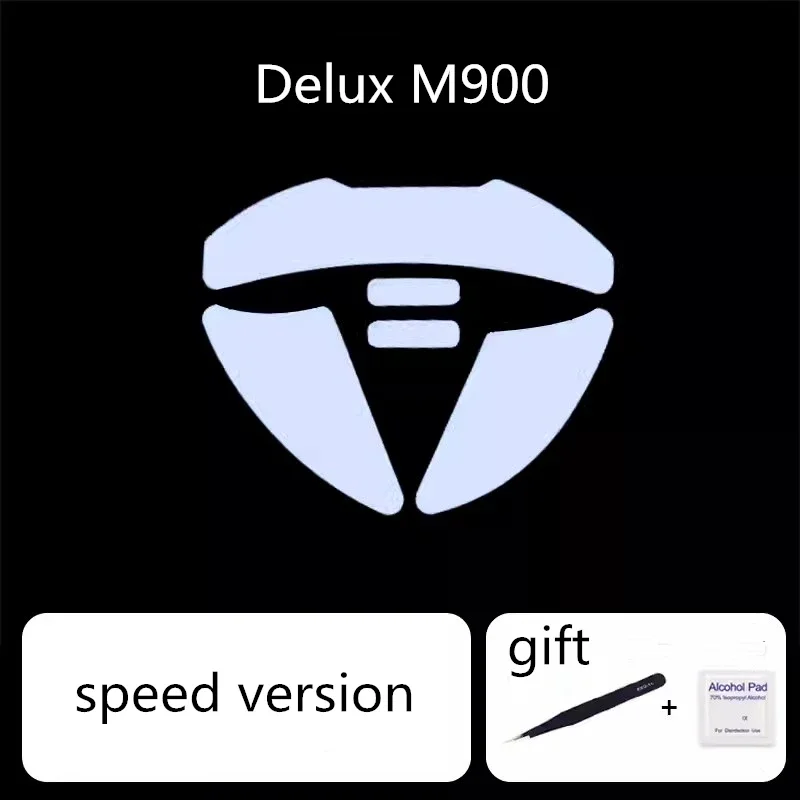 1 Set Ultraglide Mouse Skates For DELUX M900 / M900 Pro Control Speed Silence Mouse Feet ICE Version PTFE Mice Glides
