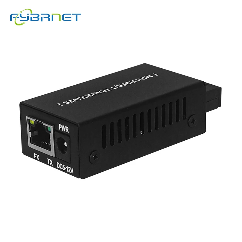 1 Pair Gigabit SC Ethernet Fiber Switch 100/1000M A/B mini Media Converter Rj45  Transceiver 20KM fibra Switch with Power Supply