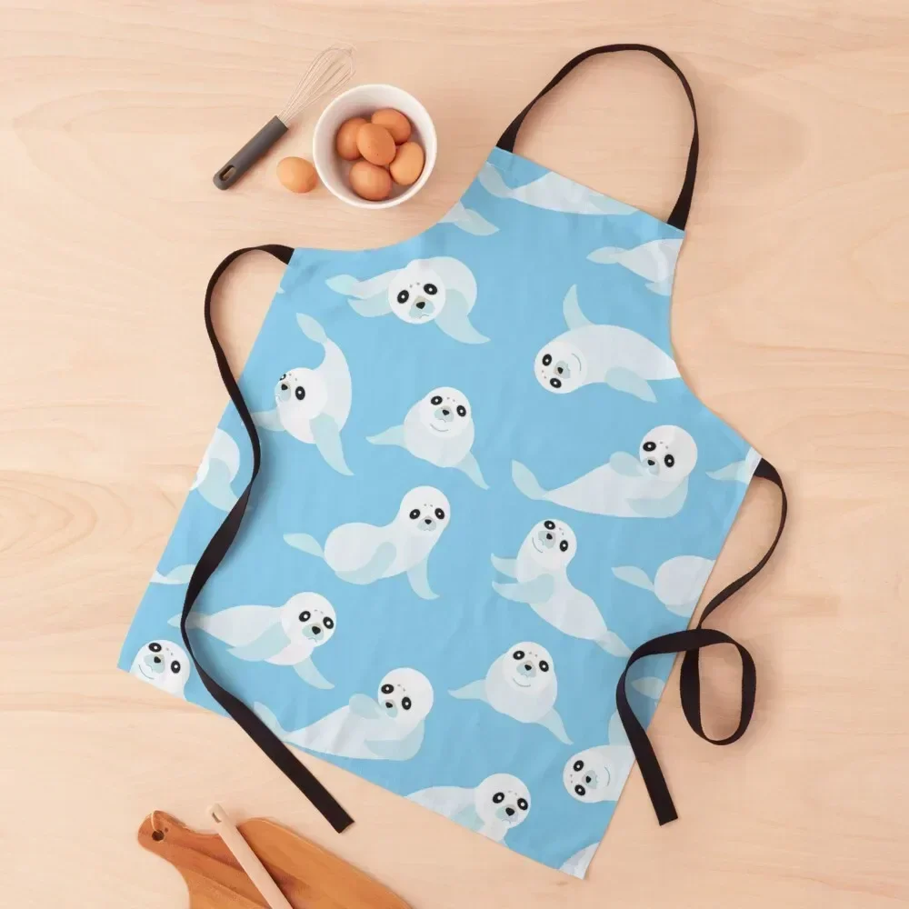 

Seals sea lion pattern Apron Waterproof Kitchen For Women barber men Trim Cloth for home useful pieces Apron