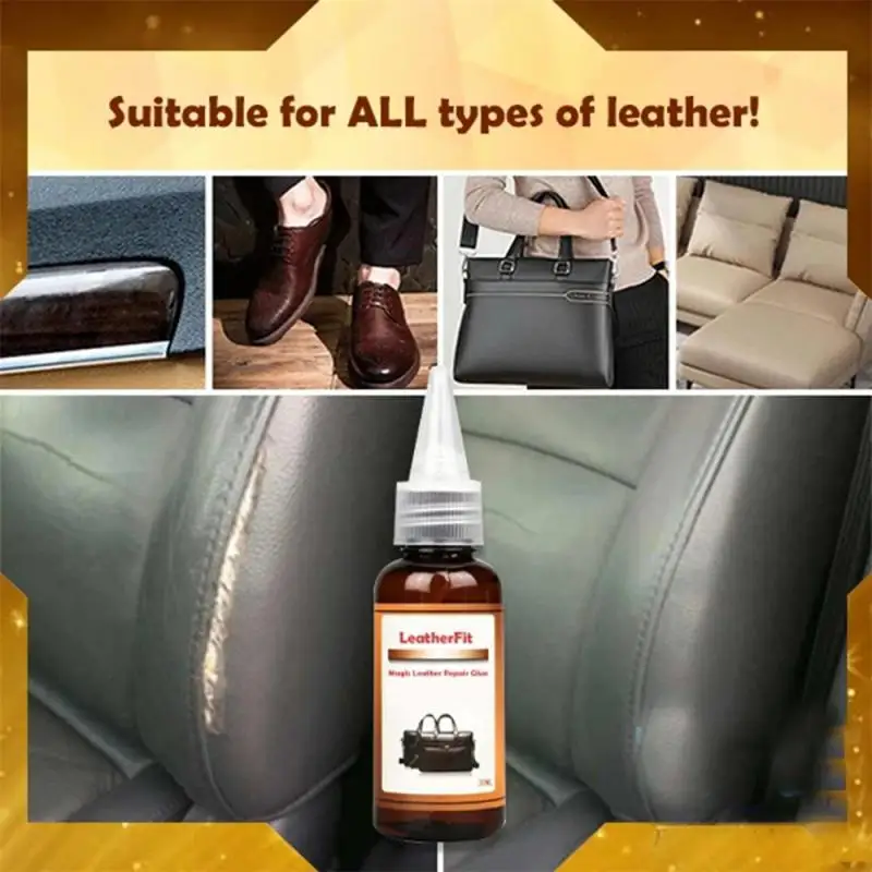 Car Furniture Leather Repair Glue Auto Seat Maintenance Leather Care Liquid Rubber Leather Gel Sofa Car Leather Adhesive Glue