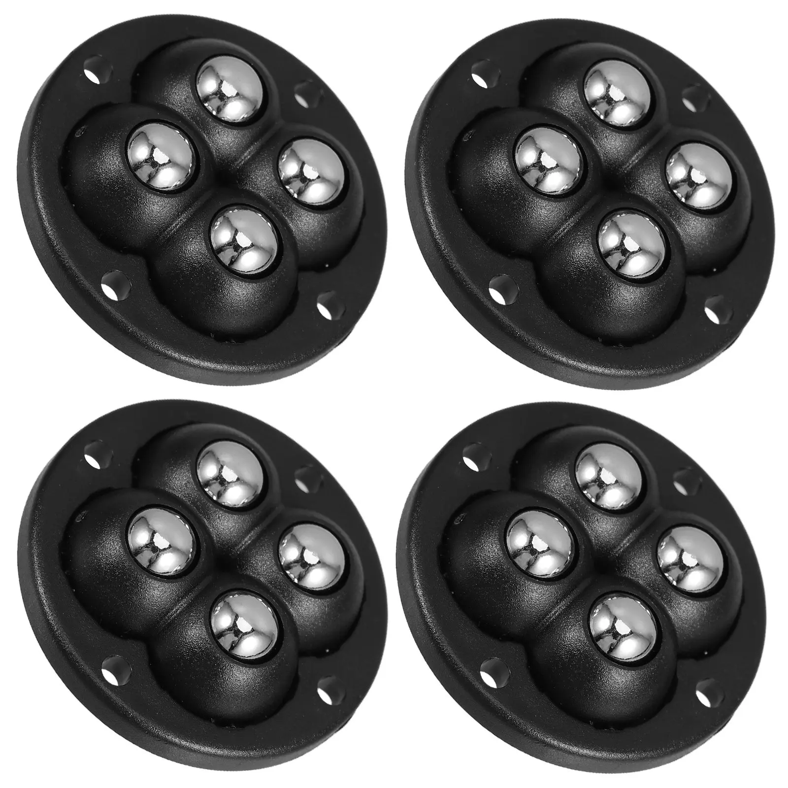 4Pcs Self Adhesive Swivel Ball Caster Wheels Universal Mini Casters for Furniture Office DIY Crafts Trash Can Storage Box Mute