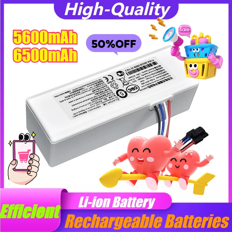 

14.4V 5600mAh 6500mAh for Xiaomi Mijia Sweeping Mopping All-in-One 1C Sweeping Robot STYTJ01ZHM The Dedicated Lithium Battery