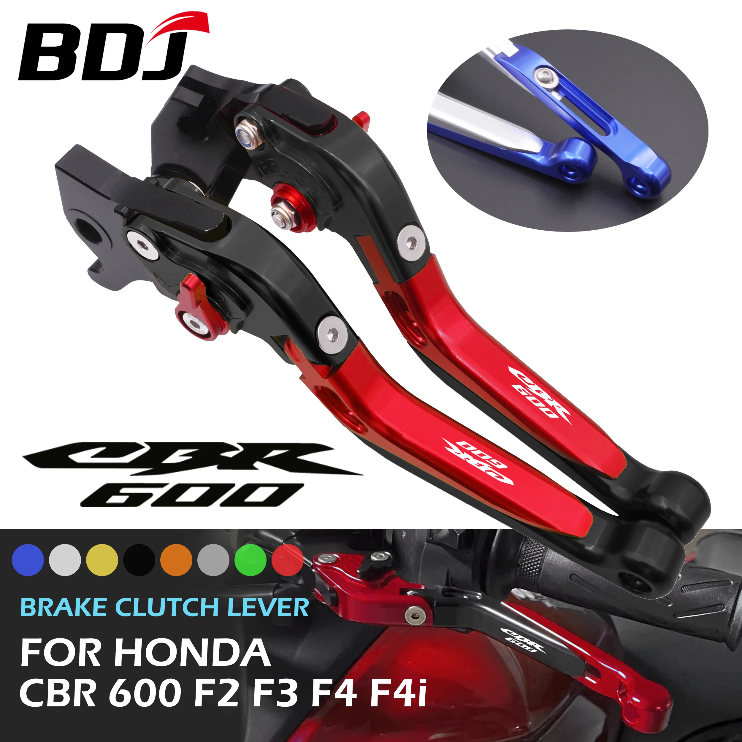 BDJ CBR600 Motorcycle Brake Clutch Lever Adjustable Folding Lever Clutch Lever Brake Lever Set For Honda CBR 600 F2 F3 F4 F4i