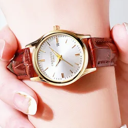 CHRONOS Luxury Leather Watch for Woman Waterproof Stainless Steel Ladies Quartz Watch Dress Elegant Women Watches Fashion reloj