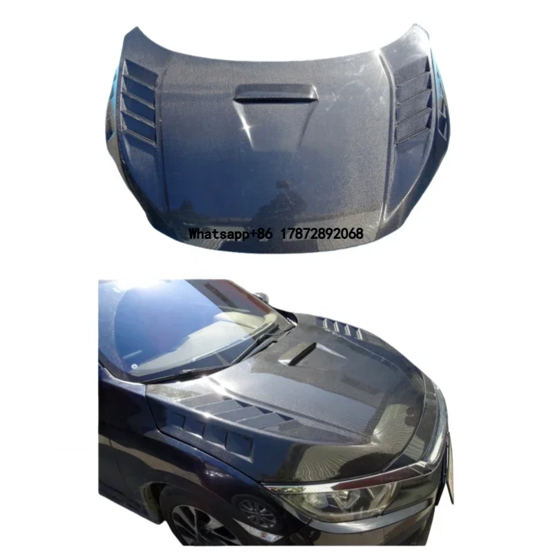 

Carbon Fiber Car Engine Cover Auto Hood for 10th Gen FC1 FK7 FK8 Aerodynamic Auto Body Kits