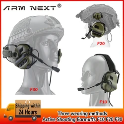 ARM NEXT-orejeras de tiro activo F10/F20/F30, auriculares de protección auditiva para caza, auriculares de comunicación táctica NRR 22dB