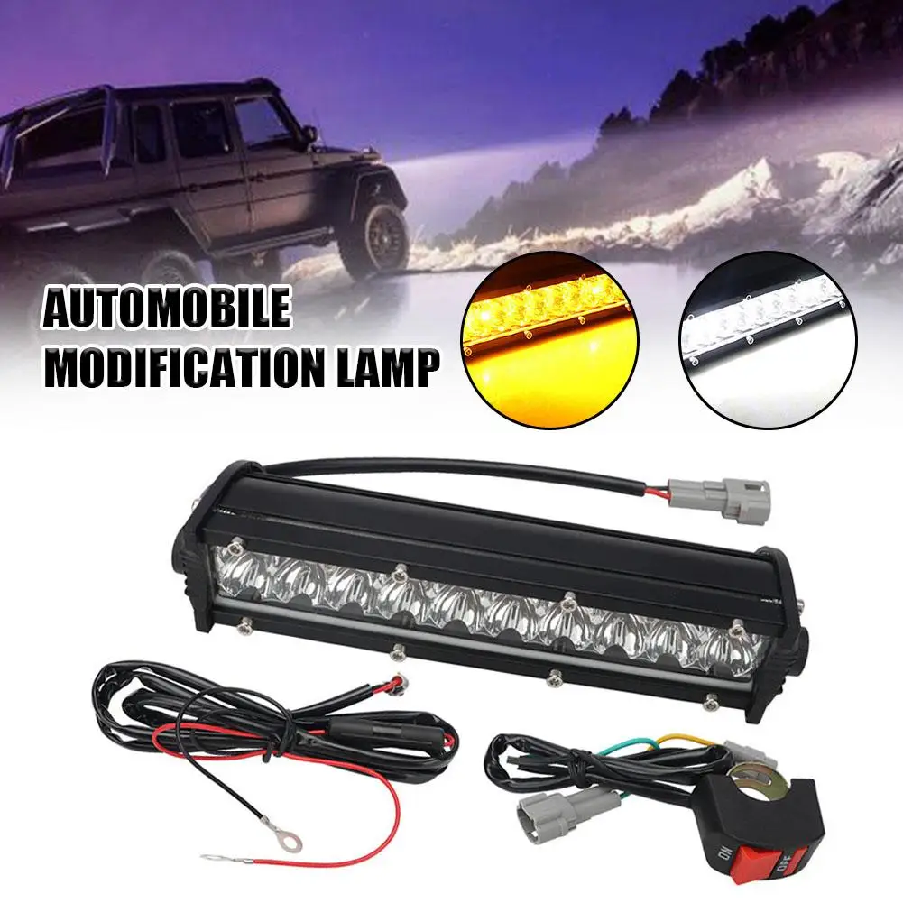 

60W LED Headlight Light Car modification light Bar Kit with Mounting Bracket Switch Wiring For Universal Most 7/8" Handleba L0F5