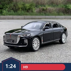 FAW original Hongqi H9 1:24 alloy simulation car model Hongqi H9 car model children's toys