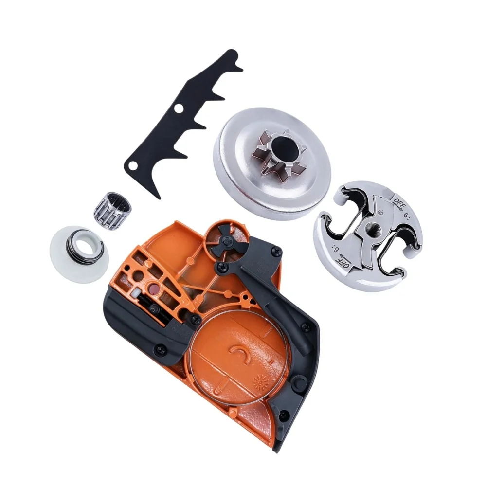 For Chainsaw Brake Clutch Cover Assembly .325 7T Drum For 445 450 544097902 Replacement Parts  For Chainsaw Brake