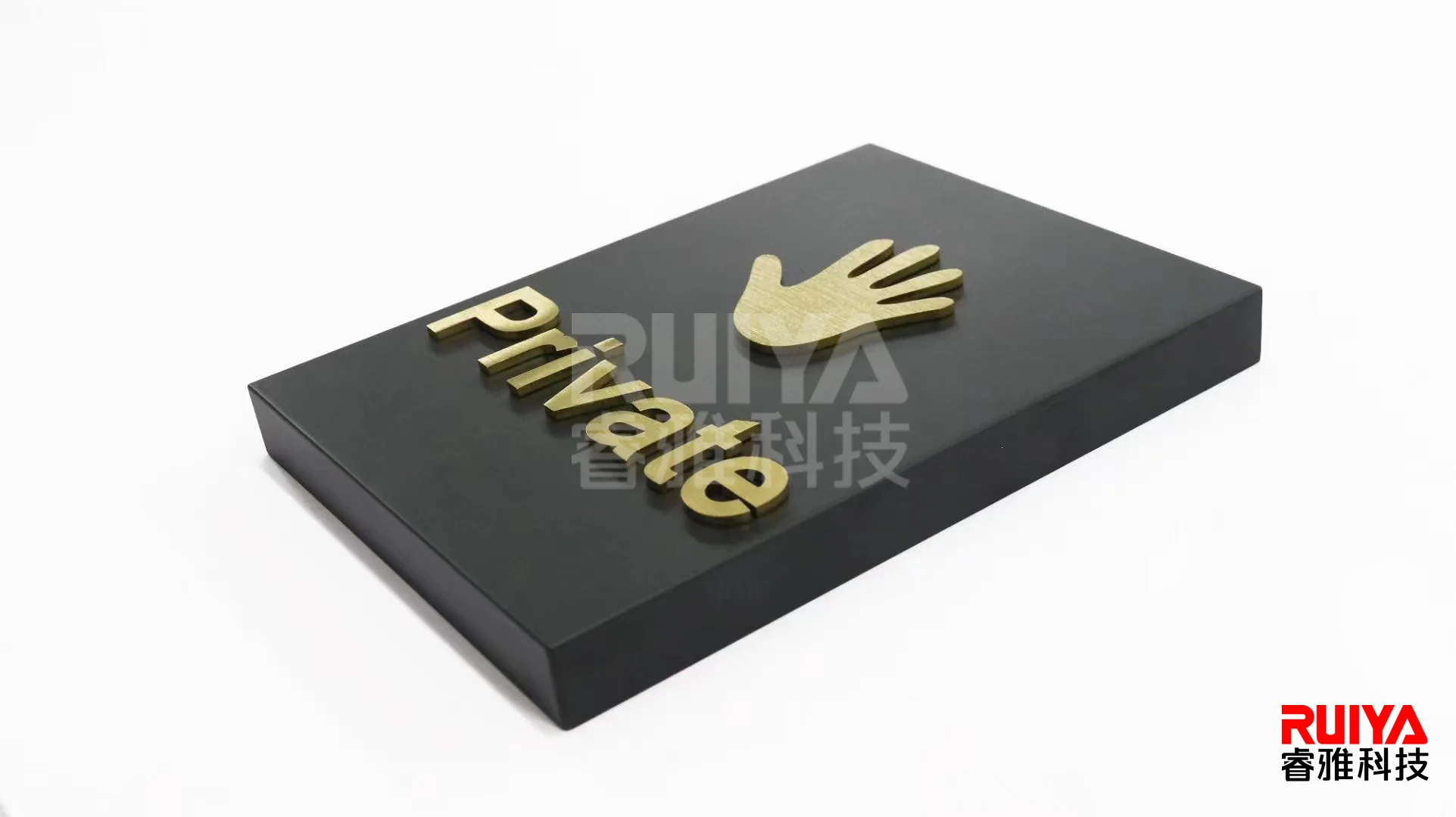 Electroplated brushed titanium paint black matte bottom box signage exhibition home decoration creative gift