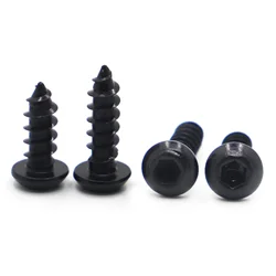 10-50pcs M2 M2.5 M3 M4 M5 M6 High Strength 8.8 Carbon Steel Pan Round Head Hexagon Socket Self Tapping Screws