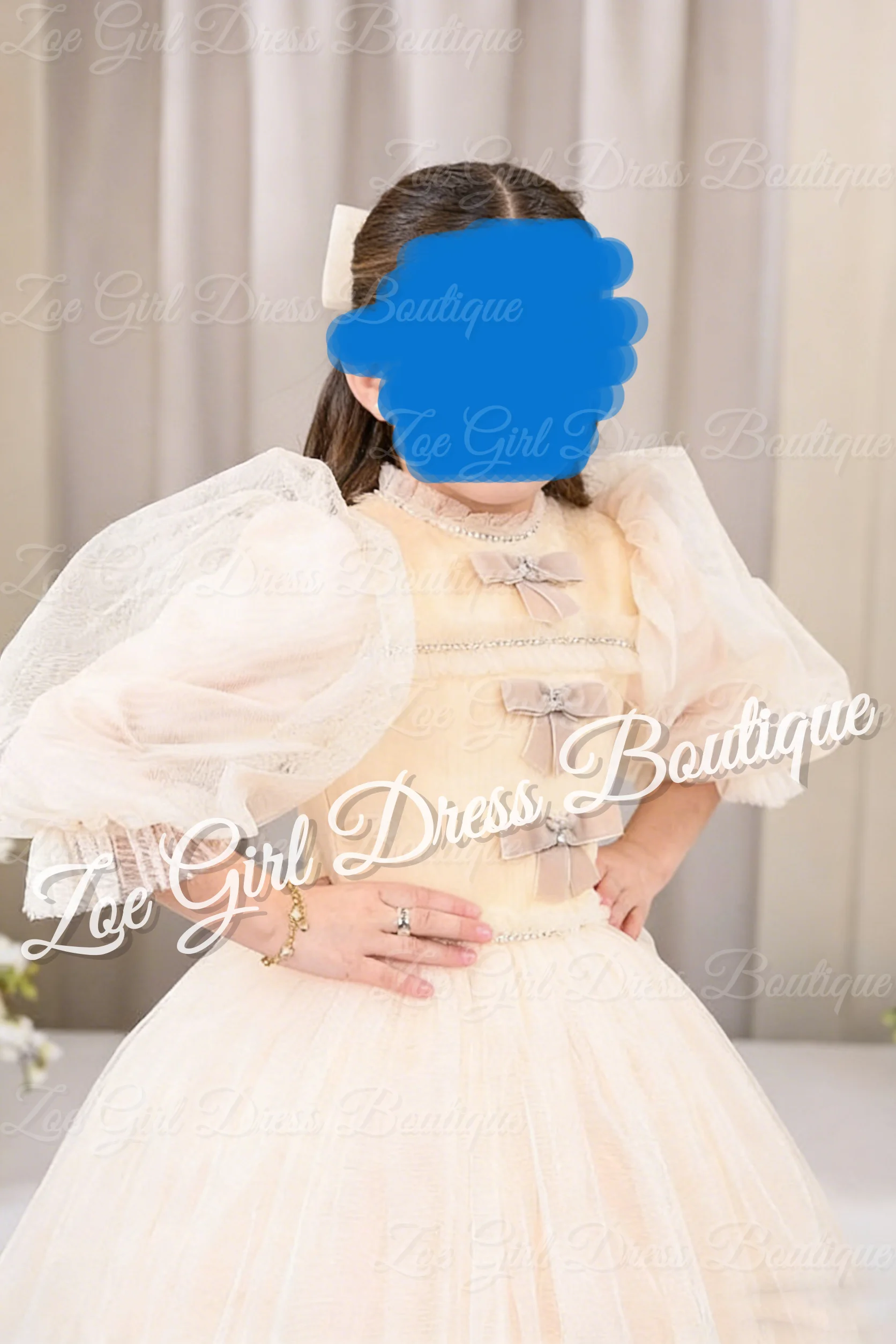 Vestidos da menina de flor para o casamento com arcos tule comprimento longo bebê menina aniversário banquete primeira comunhão vestidos personalizados