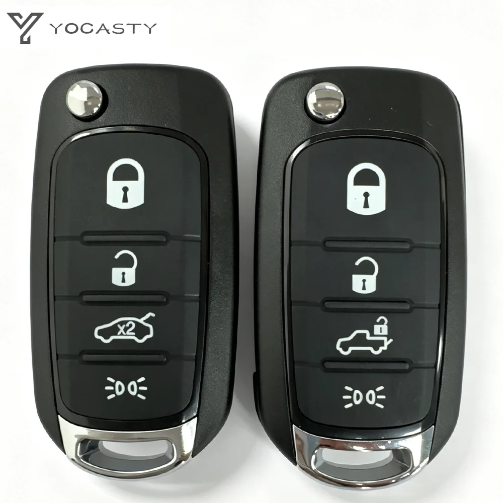 YOCASTY Replacement Car Remote Key Cover with 4 Buttons For Fiat 500X Egea Type Toro Crono Nuovo Grazie 2016-2019