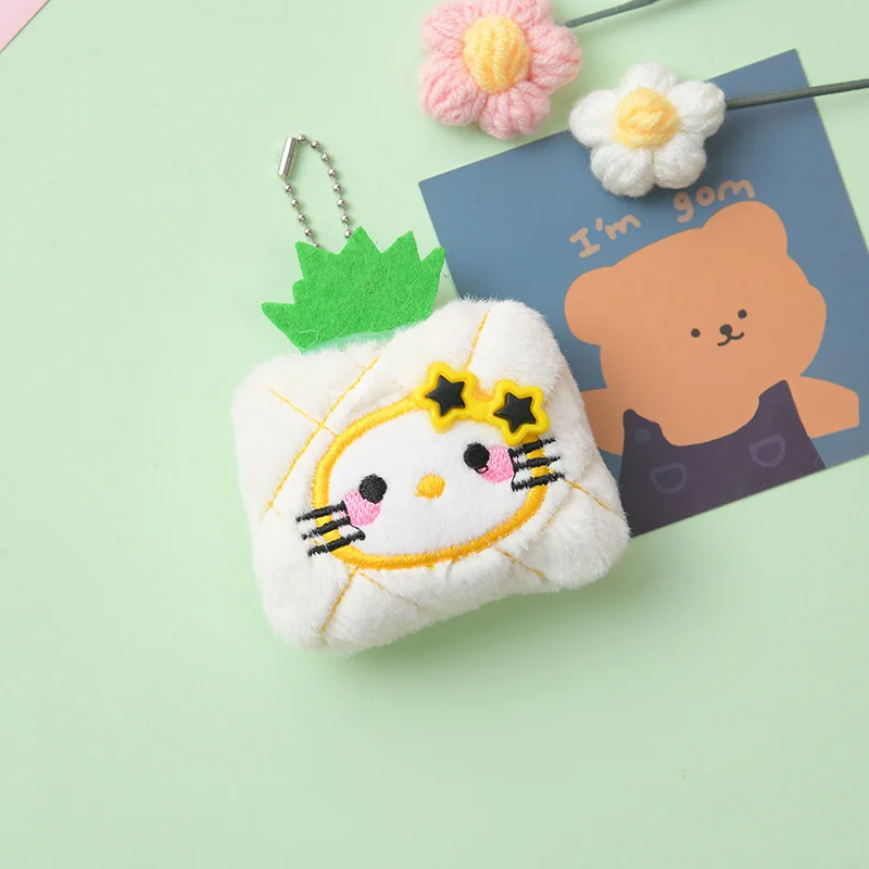 Hello Kitty pluche portemonnee fruit portemonnee meisje hart veelzijdige pop hanger sleutelhanger rugzak hanger cadeau