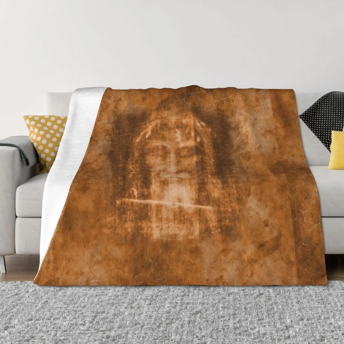 

The Shroud of Turin Holy Face Crucifix Cross Jesus Passion 101 OA Throw Blanket Extra Large Throw Furrys Quilt Blankets
