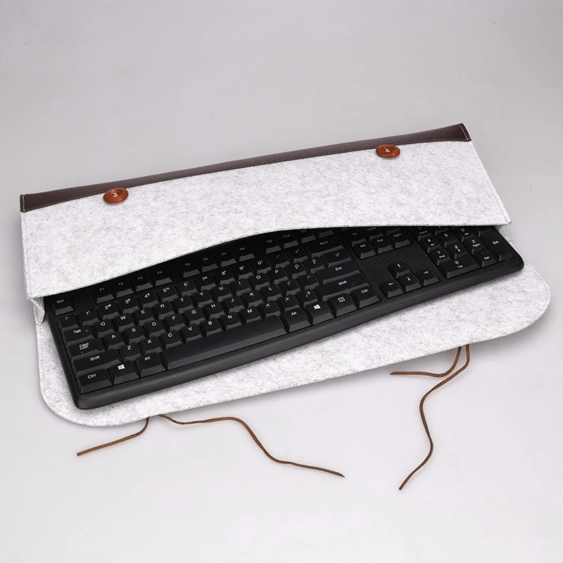 Felt Mechanical Keyboard Storage Bag Dustproof Protective Carrying Case Fit 60/87/104/108 Key Keyboard Mouse Peripheral Storage
