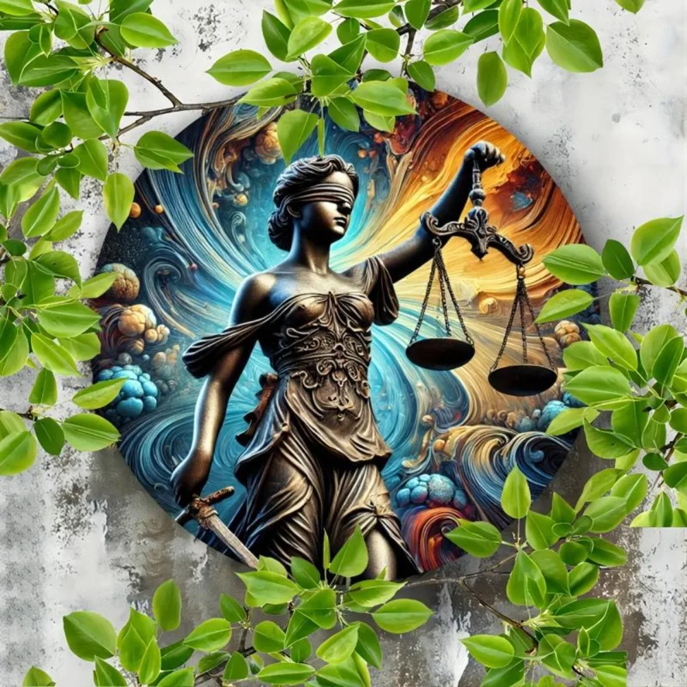 1. Barang Genel Papan Tanda الألومنيوم Logam العدالة ديفي - سيني Dinding Hiasan (8x8 بوصة) | سيسوى هاثام، دبور، روانج ماكان #4