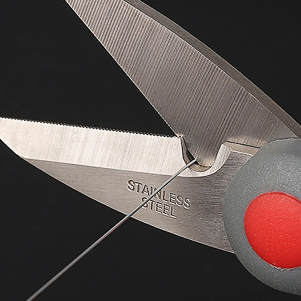 

Fishing Scissors Serrated Stainless Steel Thicken for Braided Line Tool Grip Handle