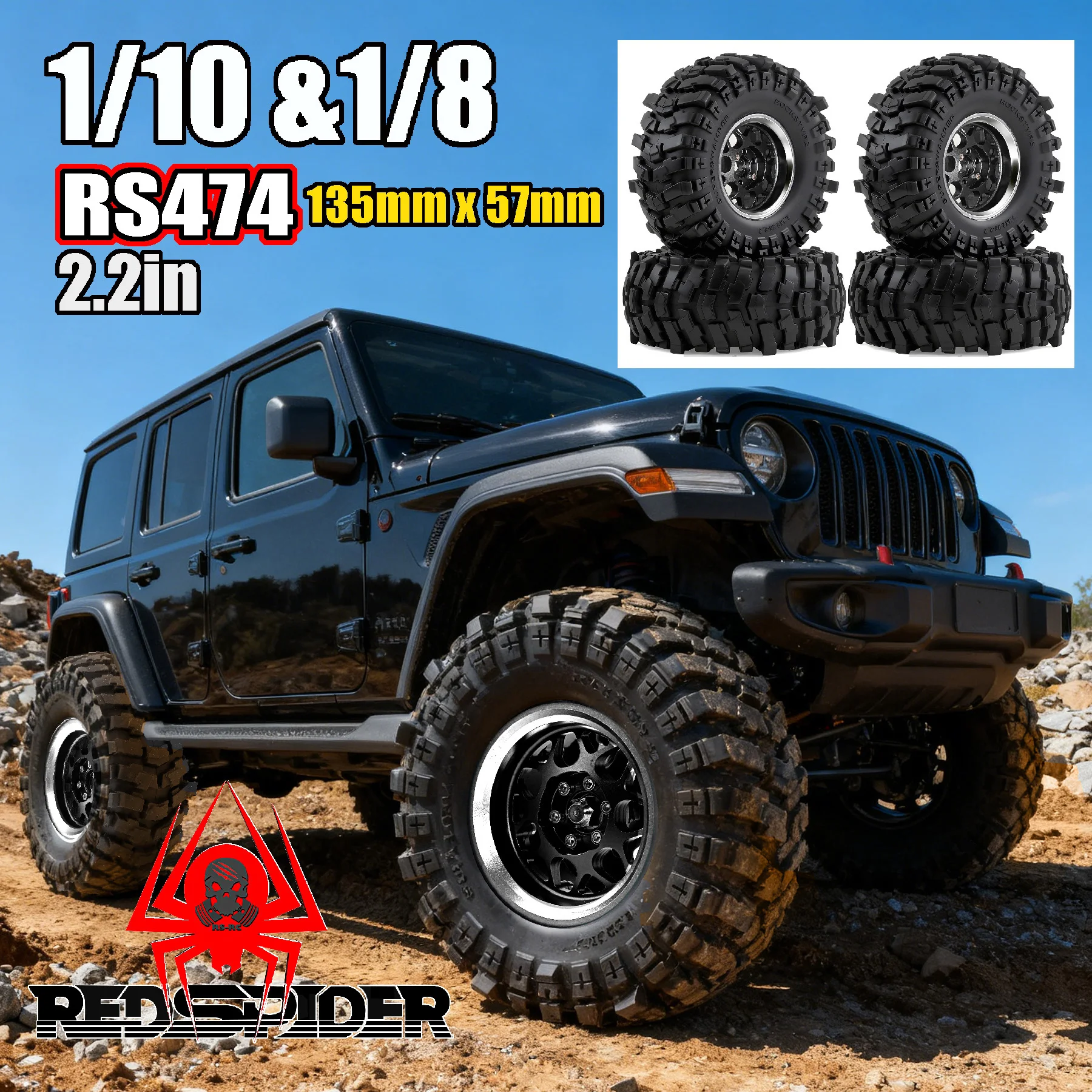 RED SPIDER 4Pcs 2.2