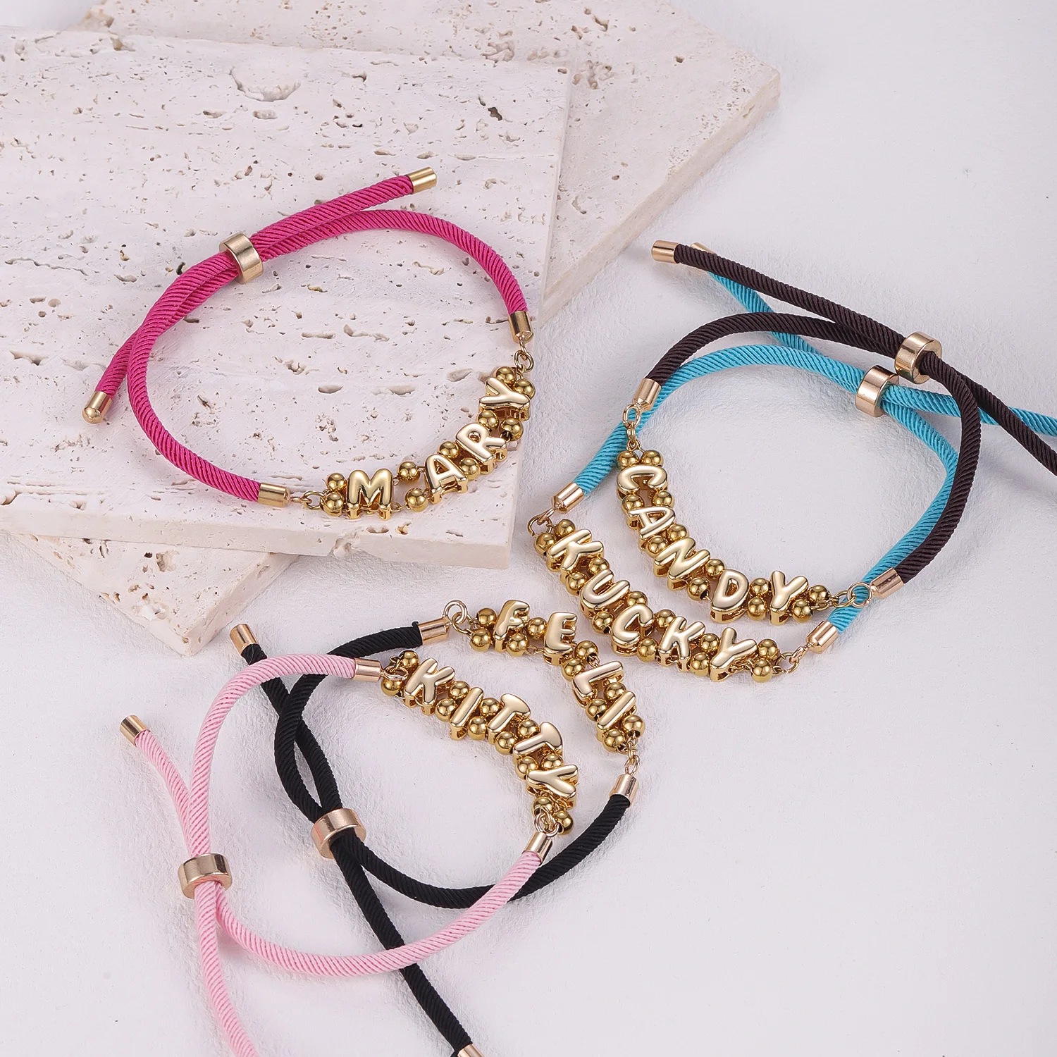 

Personalized 3D Initial Bracelets Custom Stainless Steel Bracelet Wedding Souvenirs For Woman Luxury High Quality Gifts For Girl